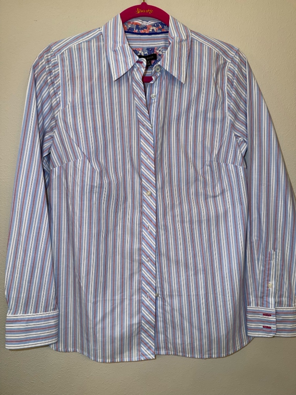 Talbots Blue and white blouse